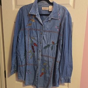 Vintage‎ Bobbie Brooks Light Blue Denim Top